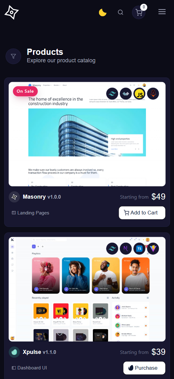 Css Ninja Mobile UI