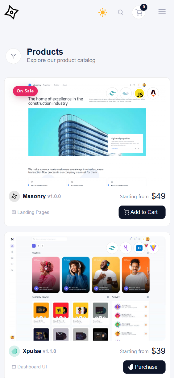 Css Ninja Mobile UI