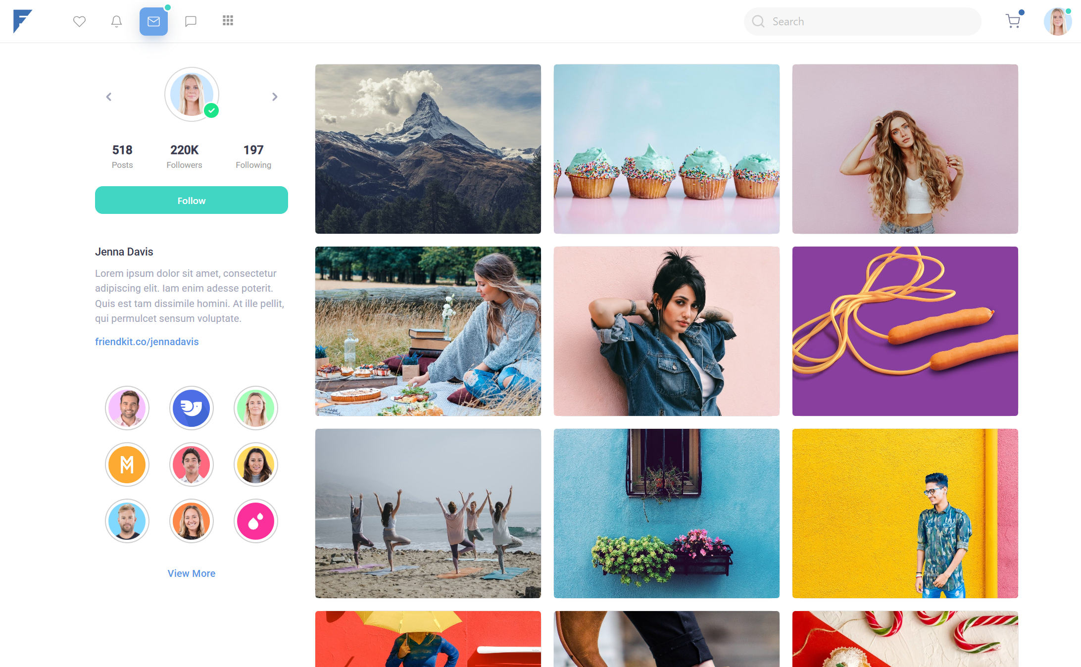 Friendkit template