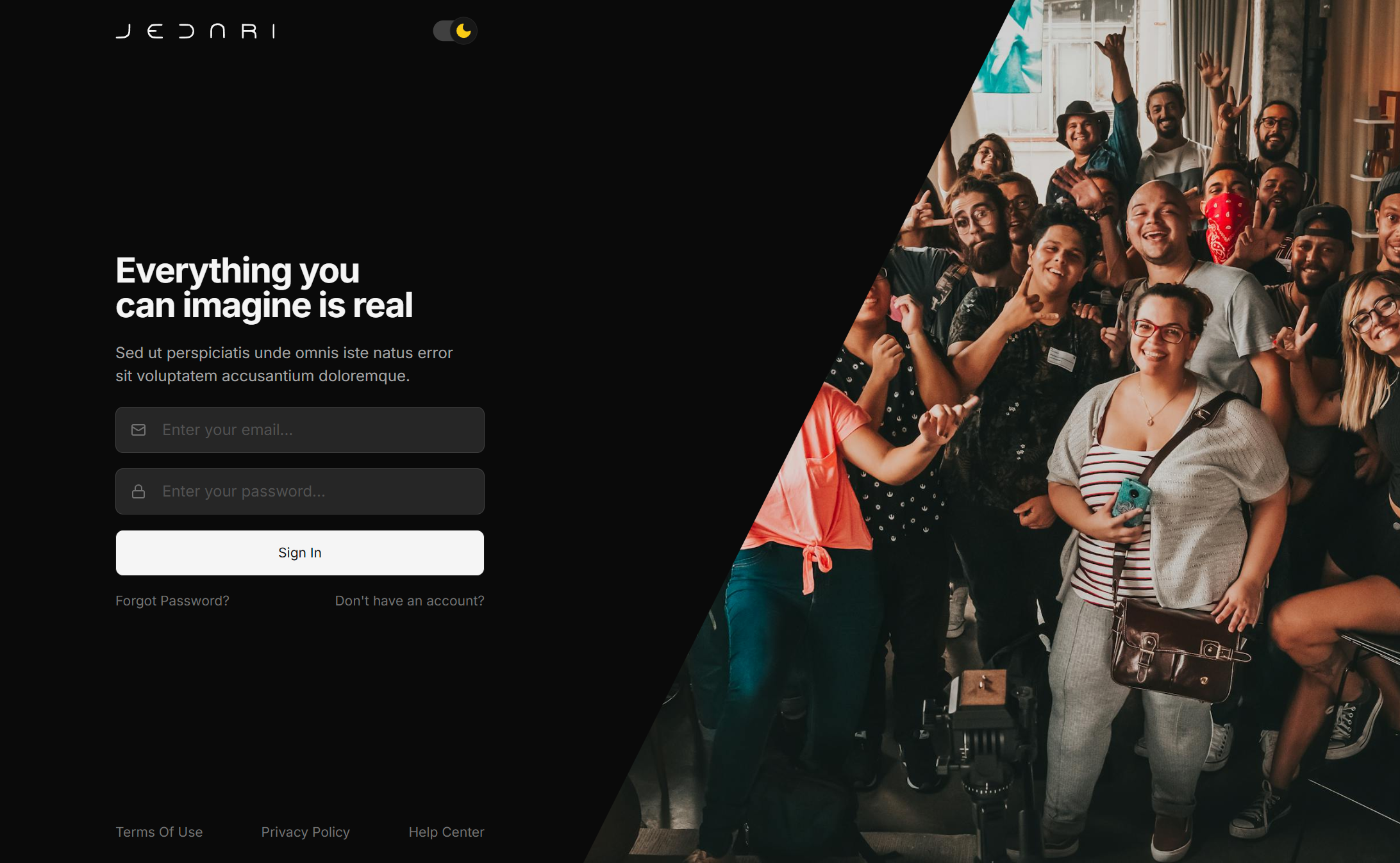 Jedari login page