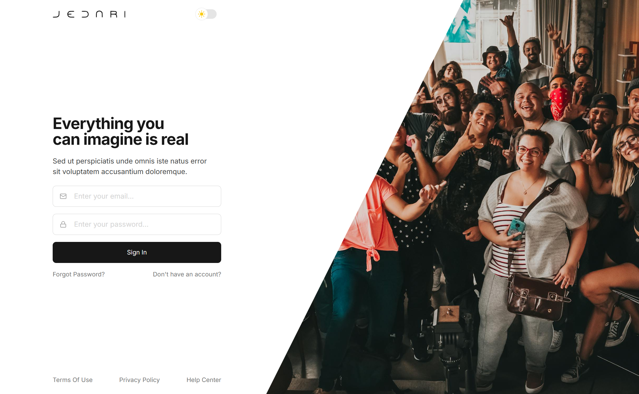 Jedari login page