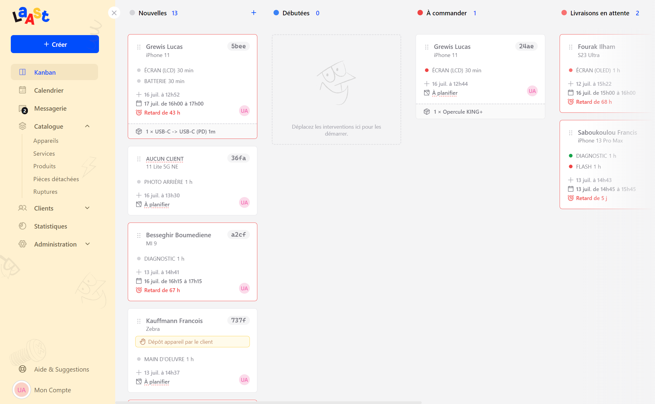 Laast kanban board