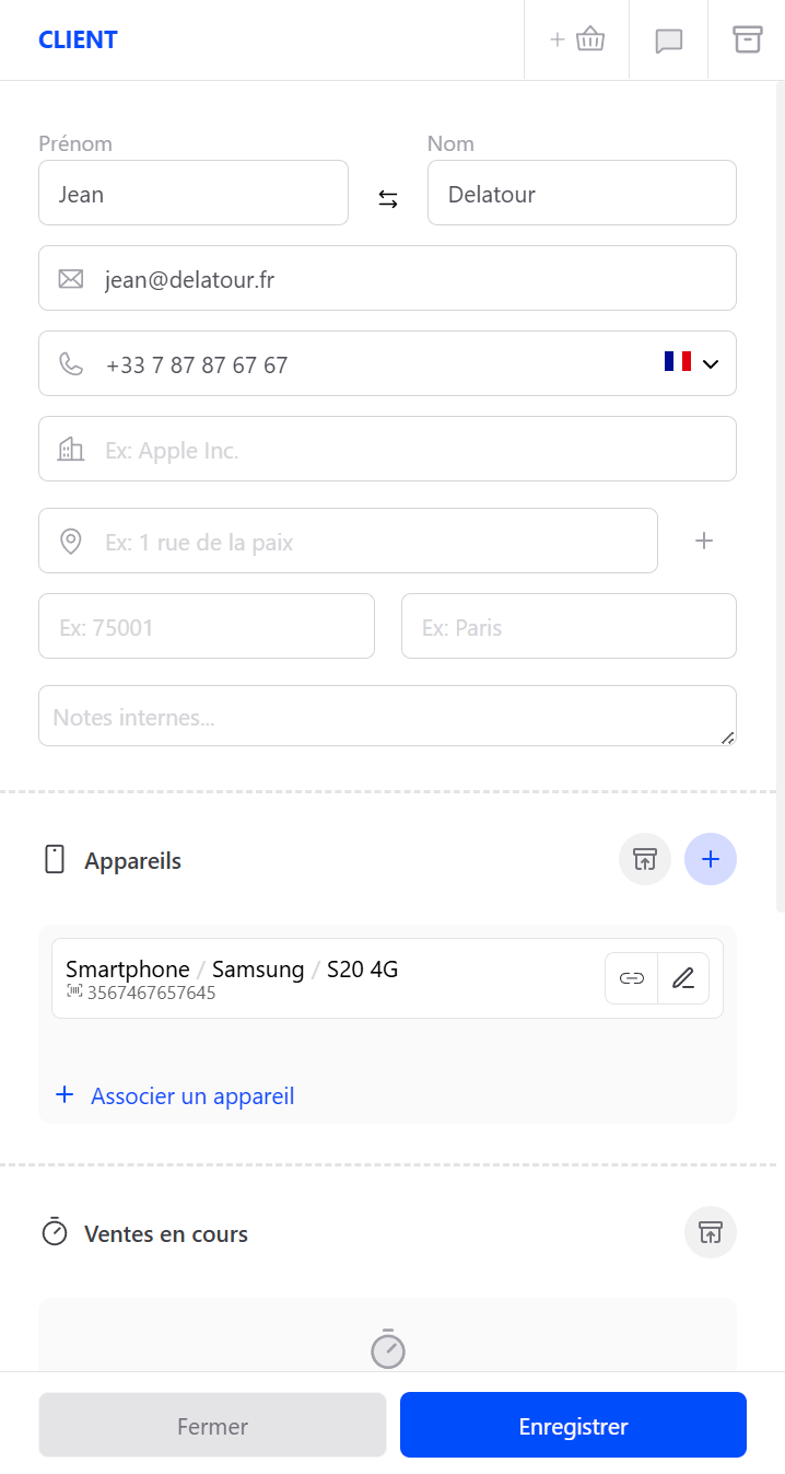 Laast panel UI