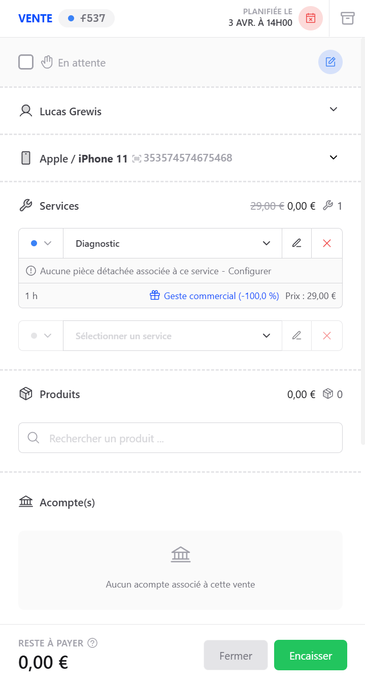 Laast panel UI