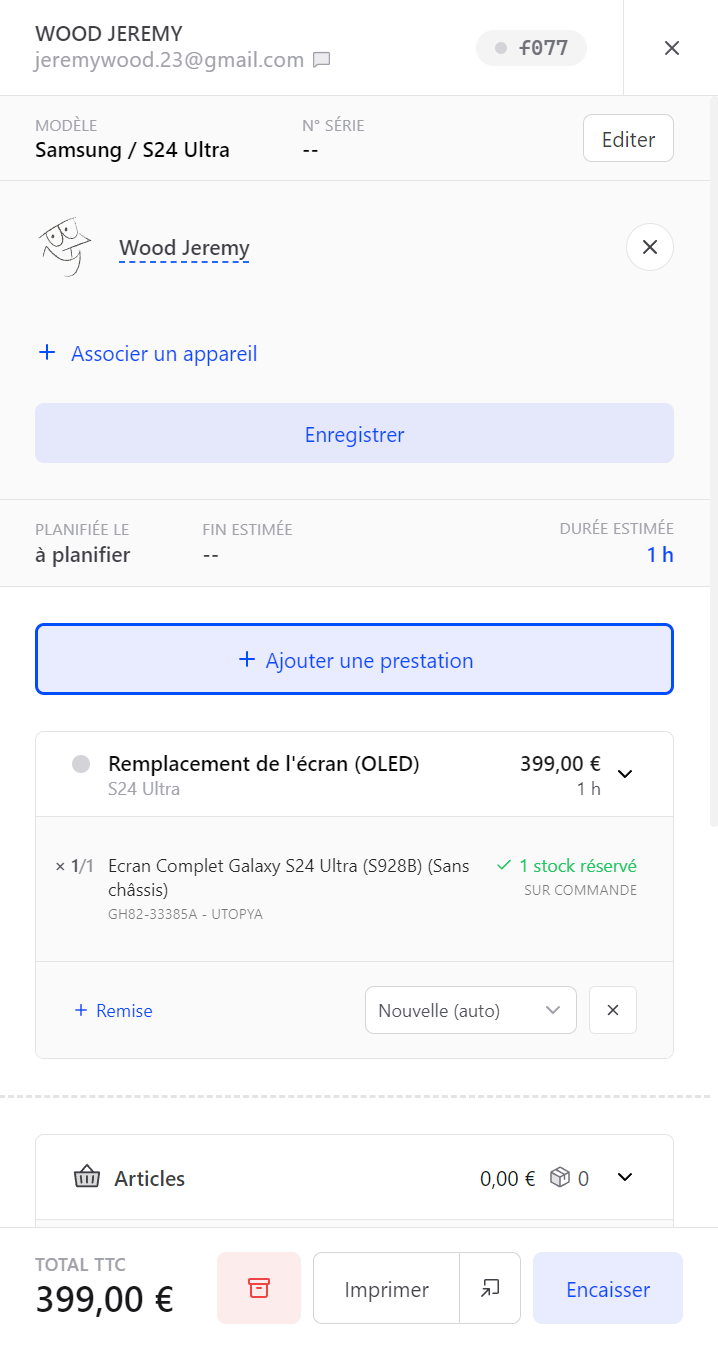 Laast panel UI