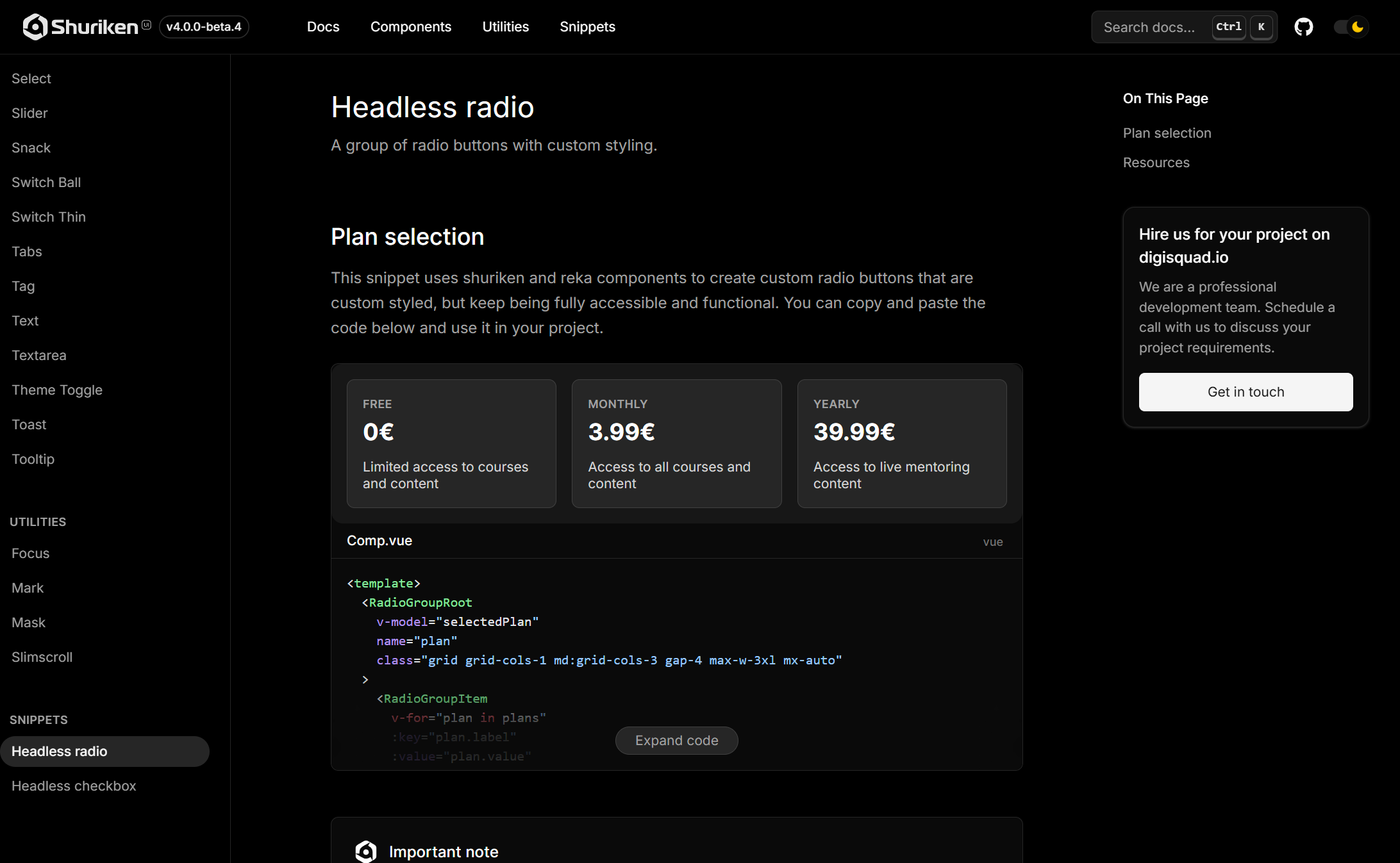 Shuriken UI Documentation