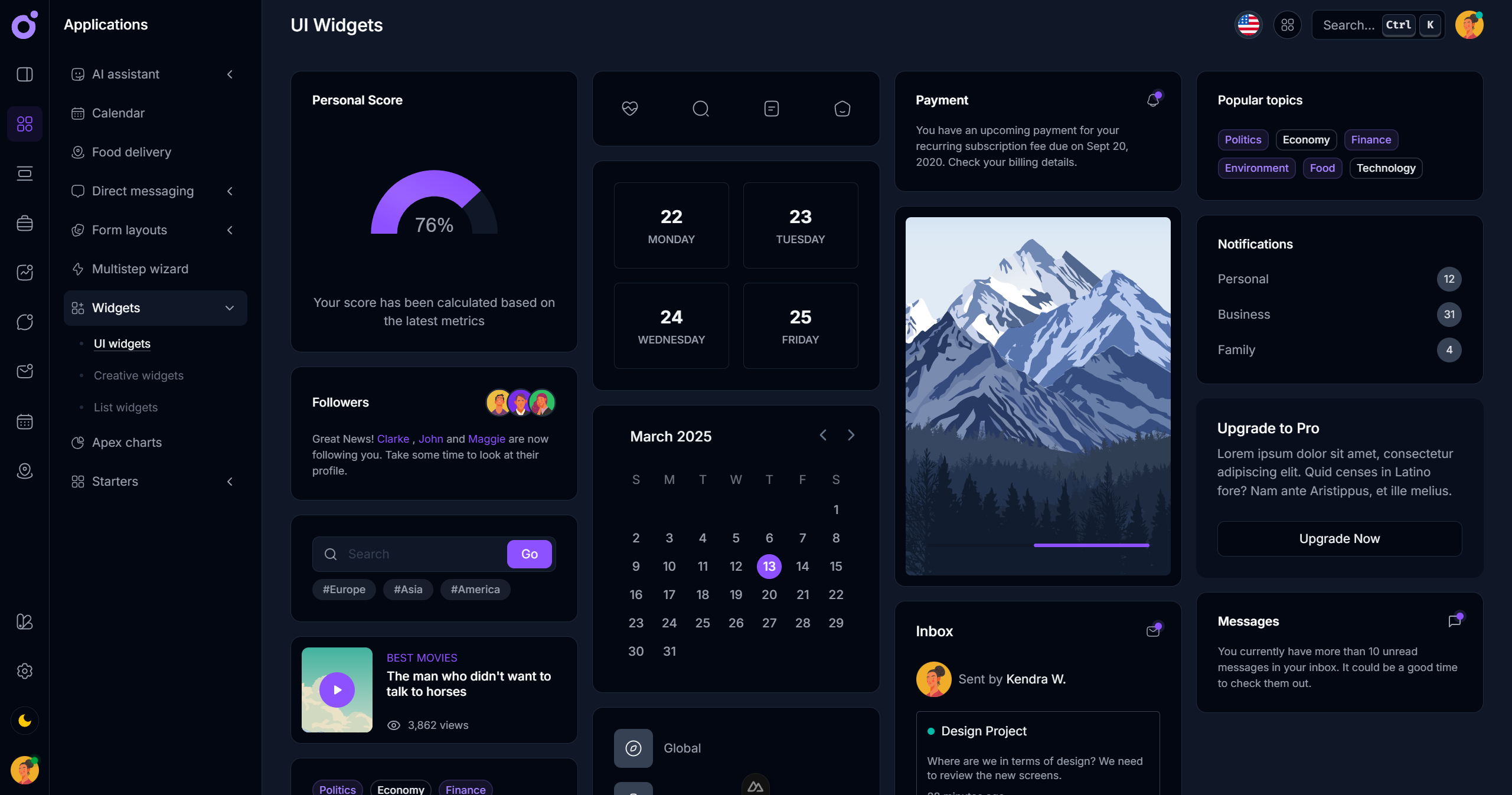 Tairo Dashboard UI Kit