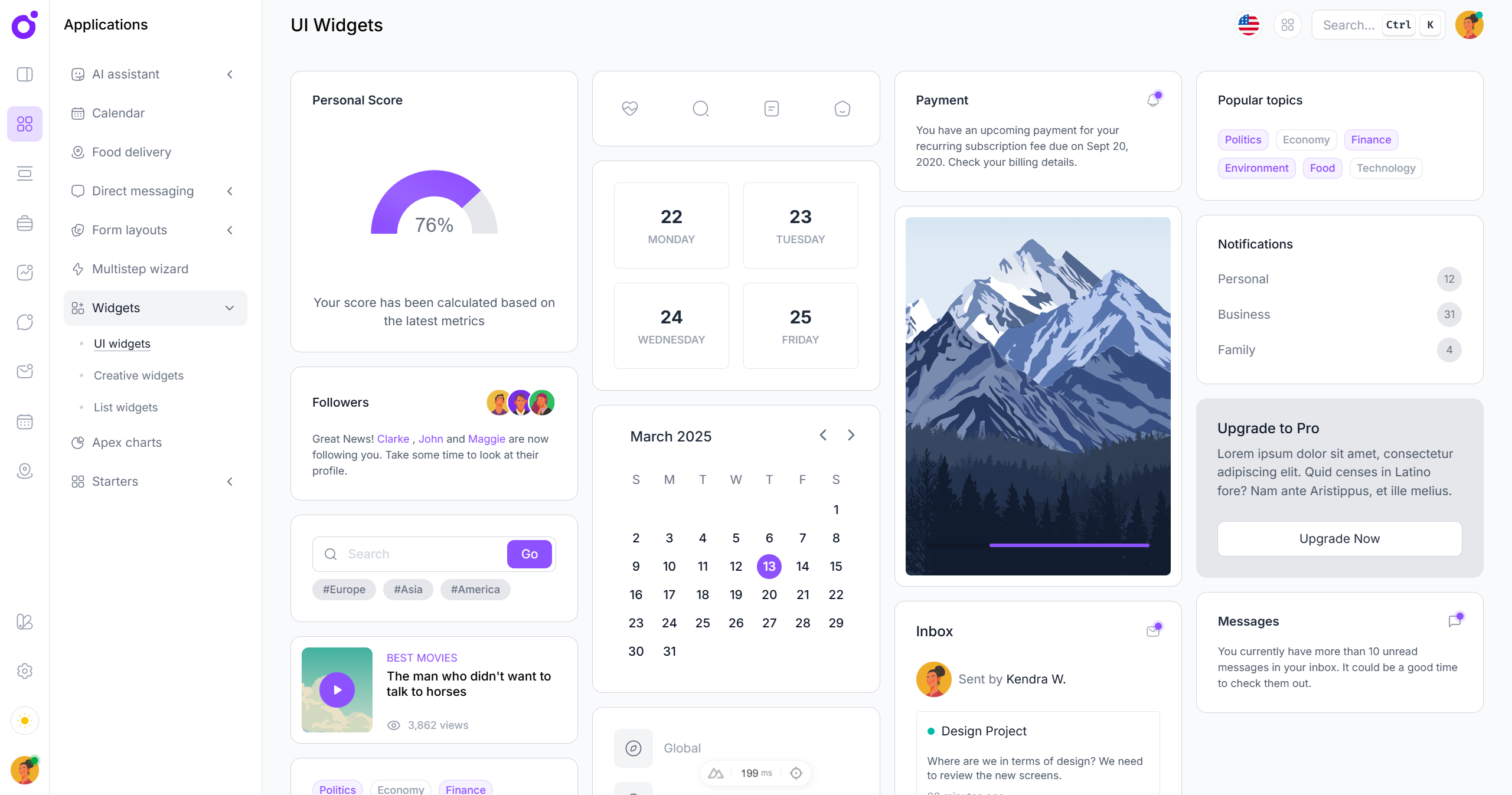 Tairo Dashboard UI Kit