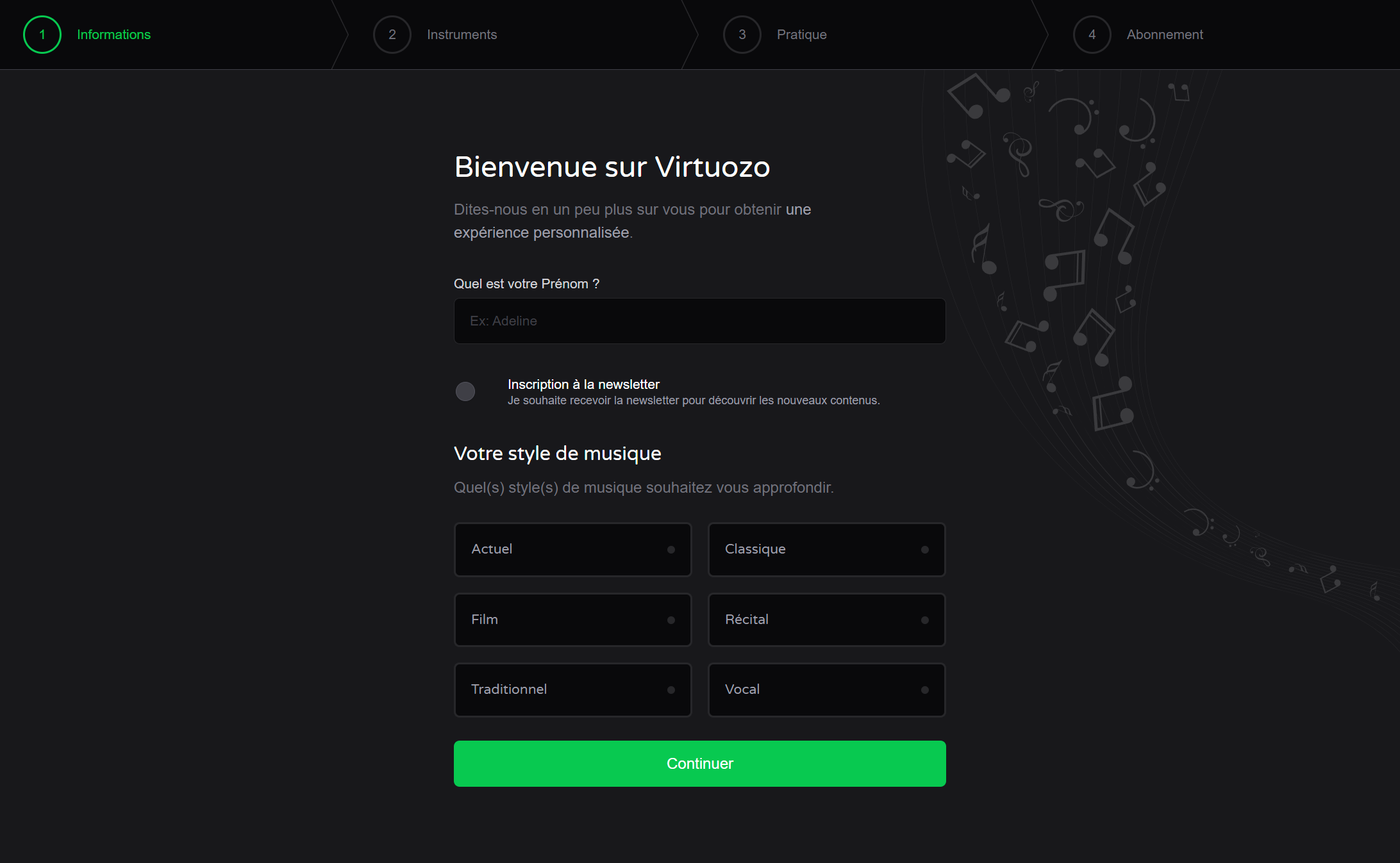 Virtuozo Onboarding Step 1