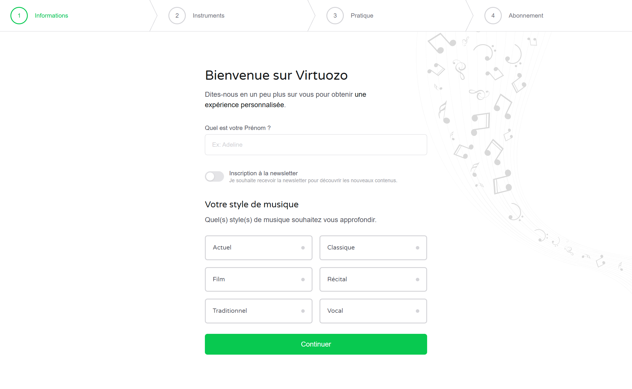 Virtuozo Onboarding Step 1