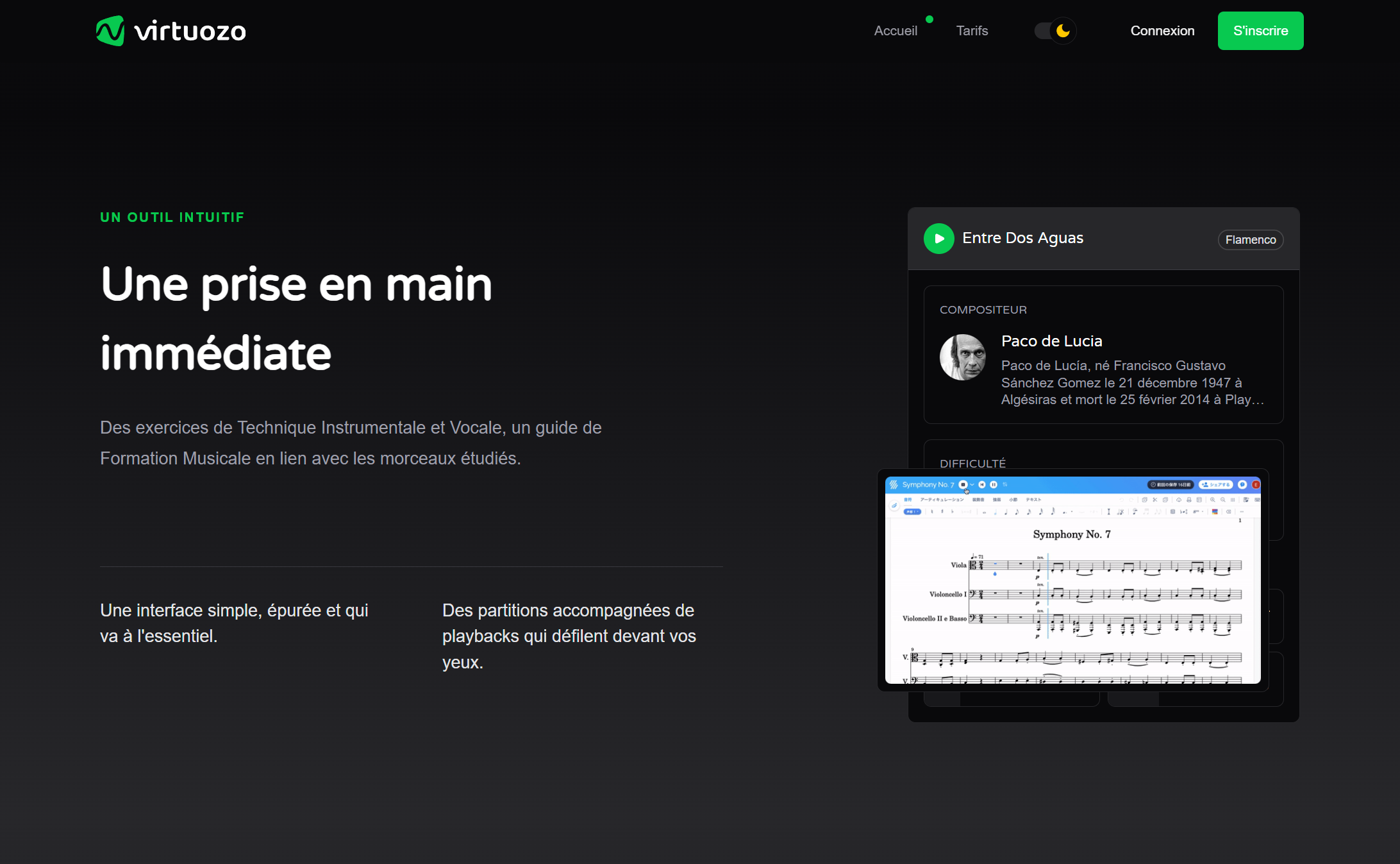 Virtuozo Score Section